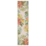 Oriental Weavers Fiji Washable Indoor/Outdoor Rug - FIJ07-2' x 8' - in Beige/Multi - Tropical Style, Non-Slip, Stain Resitant, Ultra Low Pile, Patio, Outdoor Living Area Rug