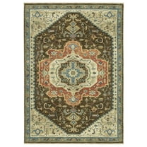 Oriental Weavers Francesca Area Rug - FR09M - 6'7" x 9'6" - in Brown/ Orange - Vintage Inspired, Stain Resistant, Family and Pet Friendly , Dining, Living Room Rug