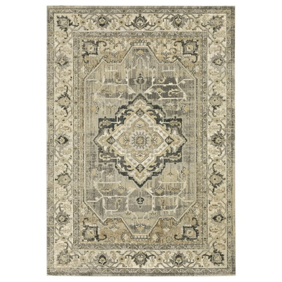 Oriental Weavers Florence 1805X Beige/ Gray 9'10" X 12'10" Indoor Area Rug