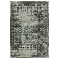 Oriental Weavers Gemini Area Rug - 070N2 - 7'10" x 10'10" - in Charcoal/ Gray - Modern Style, Stain Resistant, Family and Pet Friendly , Dining, Living Room Rug