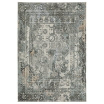 Oriental Weavers Gemini Area Rug - 4153F - 7'10" x 10'10" - in Grey/ Multi - Modern Style, Stain Resistant, Family and Pet Friendly , Dining, Living Room Rug