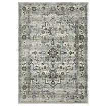 Oriental Weavers Gemini Area Rug - 020Z2 - 9'10" x 12'10" - in Gray/ Blue - Modern Style, Stain Resistant, Family and Pet Friendly , Family, Dining, Living Room Rug