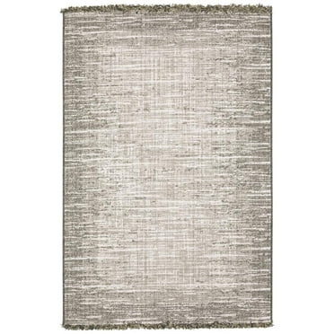 Oriental Weavers Gillian Indoor/Outdoor Rug - 502J4 - 1'10" x 7'6" - in Beige/ Black - Classic Casual Style, Water, Stain and Fade Resistant, Hose Clean, Patio, Outdoor Living Area Rug