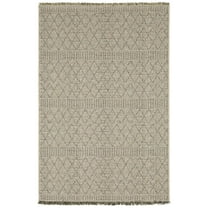 Oriental Weavers Gillian Indoor/Outdoor Rug - 5560J - 3'3" x 5' - in Beige/ Black - Classic Casual Style, Water, Stain and Fade Resistant, Hose Clean, Patio, Outdoor Living Area Rug