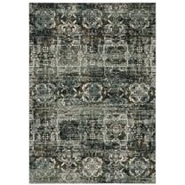 Oriental Weavers Gemini Area Rug - 2060V - 5'3" x 7'6" - in Charcoal/ Multi - Modern Style, Stain Resistant, Family and Pet Friendly , Bedroom, Office Rug