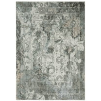 Oriental Weavers Gemini Area Rug - 4153F - 5'3" x 7'6" - in Gray/ Multi - Modern Style, Stain Resistant, Family and Pet Friendly , Bedroom, Office Rug