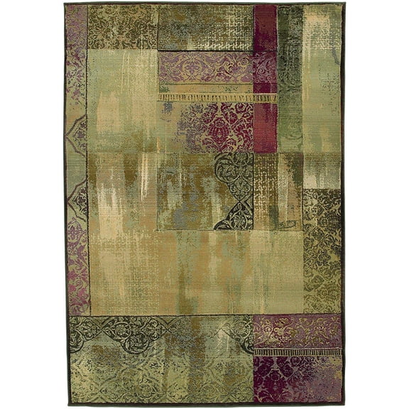 Oriental Weavers Generations 1527X Green/Beige Geometric Round Indoor Area Rug