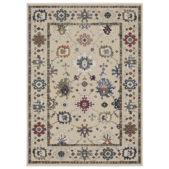 Sphinx Hastings Area Rug HA01W Ivory 5' 3" X 7' 6" Rectangle