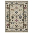 thumbnail image 1 of Oriental Weavers Hastings Area Rug - HA01W - 6'7" x 9'6" - in Ivory/ Multi - Vintage Inspired, Stain Resistant, Family and Pet Friendly , Dining, Living Room Rug, 1 of 5