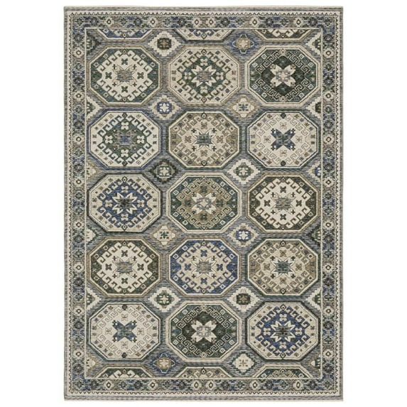 Oriental Weavers Hastings Area Rug HA05H Ivory 3'10" X 5' 5" Rectangle