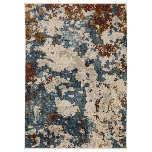 Oriental Weavers Hayden Area Rug - HAY01 - 3'3" x 5' - in Beige/ Multi - Modern Style, Stain Resistant, Family and Pet Friendly , Entrway, Bedroom Rug