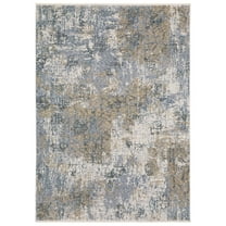 Oriental Weavers Hayden Area Rug - HAY08 - 3'3" x 5' - in Beige/ Blue - Modern Style, Stain Resistant, Family and Pet Friendly , Entrway, Bedroom Rug