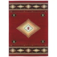 thumbnail image 1 of Oriental Weavers Hudson Area Rug - 087K1 - 10' x 13' - in Red/ Green - Southwestern Lodge Style, Stain Resistant, Family and Pet Friendly , Family, Dining, Living Room Rug, 1 of 4