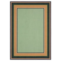 Oriental Weavers Havana Indoor/Outdoor Rug - HAV03 - 1'10" x 7'3" - in Green/ Navy - Preppy Style, Water, Stain and Fade Resistant, Hose Clean, Patio, Outdoor Living Area Rug