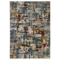 Oriental Weavers Hayden Area Rug - HAY02 - 7'10" x 10'10" - in Beige/ Multi - Modern Style, Stain Resistant, Family and Pet Friendly , Dining, Living Room Rug