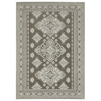 Oriental Weavers Intrigue Area Rug - INT06 - 5'3" x 7'6" - in Gray/ Gray - Vintage Inspired, Stain Resistant, Family and Pet Friendly , Bedroom, Office Rug
