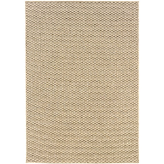 Oriental Weavers Karavia Indoor/Outdoor Rug - 2160X - 1'9" x 3'9" - in Sand - Classic Casual Style, Water, Stain and Fade Resistant, Hose Clean, Patio, Outdoor Living Area Rug