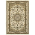 thumbnail image 1 of Oriental Weavers Kashan Area Rug - 119W1 - 6'7" x 9'6" - in Ivory/ Beige - Vintage Inspired, Stain Resistant, Family and Pet Friendly , Dining, Living Room Rug, 1 of 5