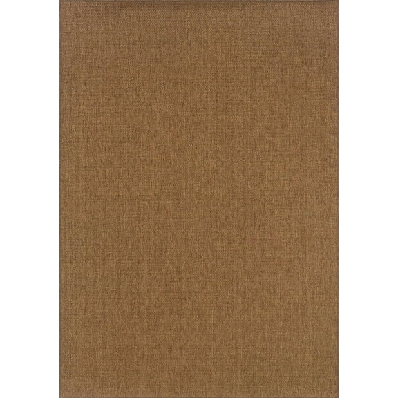 Oriental Weavers Karavia Indoor/Outdoor Rug - 2061N - 1'9" x 3'9" - in Tan - Classic Casual Style, Water, Stain and Fade Resistant, Hose Clean, Patio, Outdoor Living Area Rug