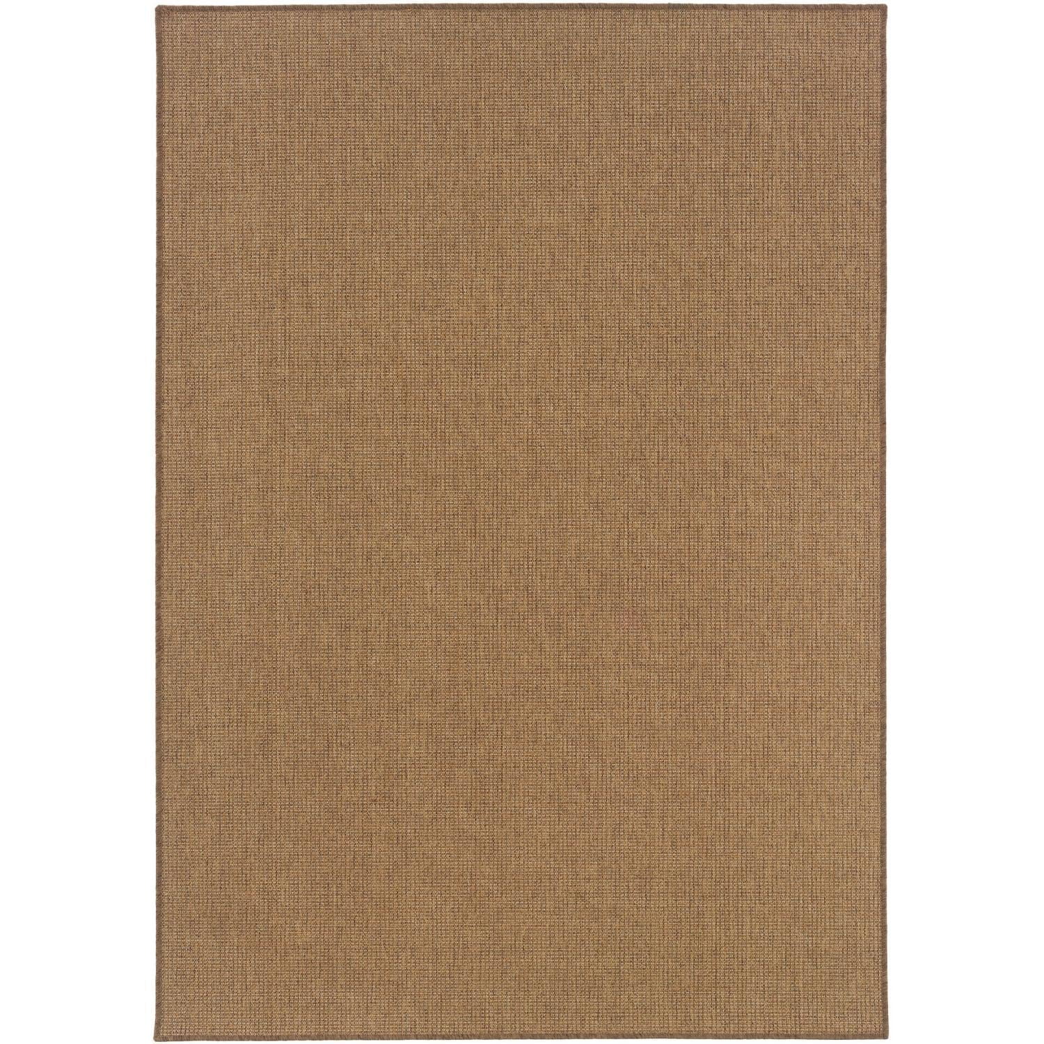 Karavia Synthetic Hand-Knotted Round Oriental Rug Tan 8'6"