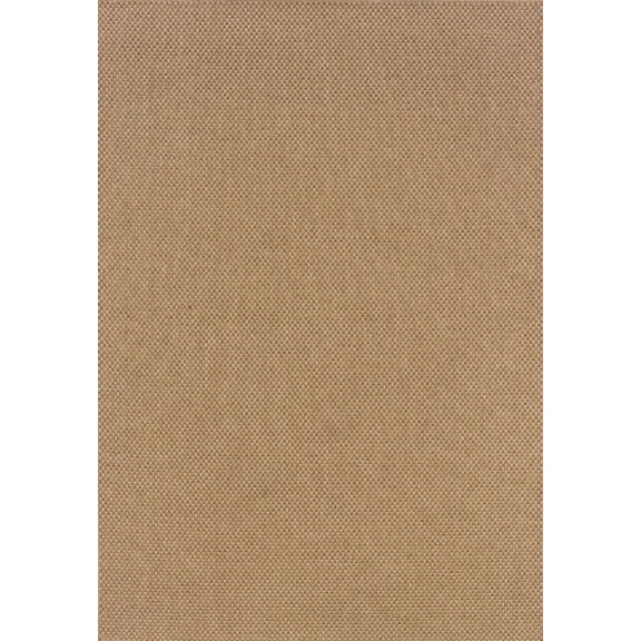 Oriental Weavers Karavia Indoor/Outdoor Rug - 2160X - 8'6" x 13' - in Sand - Classic Casual Style, Water, Stain and Fade Resistant, Hose Clean, Patio, Outdoor Living Area Rug