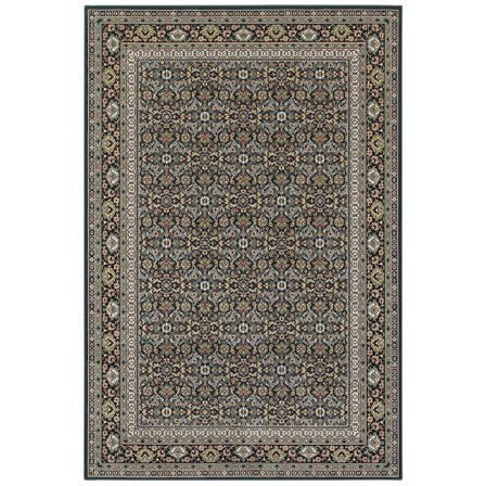 Oriental Weavers Kashan Area Rug - 180L1 - 7'10" x 10'10" - in Navy/ Multi - Vintage Inspired, Stain Resistant, Family and Pet Friendly , Dining, Living Room Rug