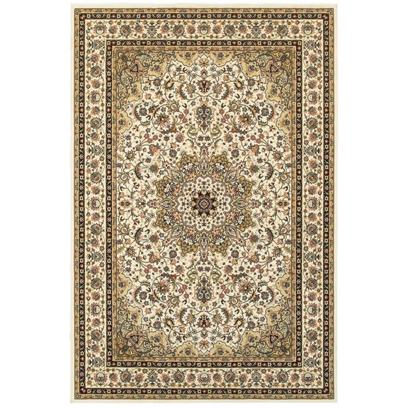 Oriental Weavers Kashan Indoor Rug Rectangle Area Rug Ivory 7'10" X 10'10"