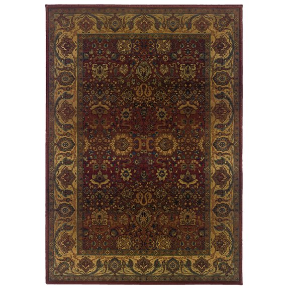 Oriental Weavers Kharma 332C4 Red/Gold Oriental Rectangle Indoor Area Rug