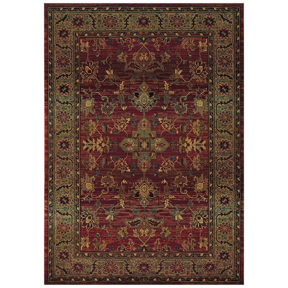 Oriental Weavers Kharma 836C Cathedral Oriental Rug - Red