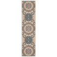 thumbnail image 1 of Oriental Weavers Latitude Indoor/Outdoor Rug - 1903W - 1'10" x 7'6" - in Gray/ Teal - Eclectic Global Style, Water, Stain and Fade Resistant, Hose Clean, Patio, Outdoor Living Area Rug, 1 of 2