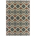 thumbnail image 1 of Oriental Weavers Latitude Indoor/Outdoor Rug - 002X3 - 5'3" x 7'3" - in Gray/ Orange - Tribal Influnced Style, Water, Stain and Fade Resistant, Hose Clean, Patio, Outdoor Living Area Rug, 1 of 2