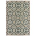 thumbnail image 1 of Oriental Weavers Latitude Indoor/Outdoor Rug - 609X3 - 9'10" x 12'10" - in Gray/ Teal - Classic Casual Style, Water, Stain and Fade Resistant, Hose Clean, Patio, Outdoor Living Area Rug, 1 of 2