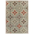 thumbnail image 1 of Oriental Weavers Latitude Indoor/Outdoor Rug - 709Y3 - 9'10" x 12'10" - in Gray/ Orange - Eclectic Global Style, Water, Stain and Fade Resistant, Hose Clean, Patio, Outdoor Living Area Rug, 1 of 2