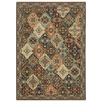 Oriental Weavers Lilihan Wool Blend Area Rug - 050X6 - 7'10" x 10'10" - in Red/ Multi - Vintage Inspired, Wool Blend, Dining, Living Room Rug