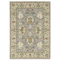 Oriental Weavers Lucca Wool Blend Area Rug - 2063L - 7'10" x 10'10" - in Grey/ Multi - Vintage Inspired, Wool Blend, Dining, Living Room Rug