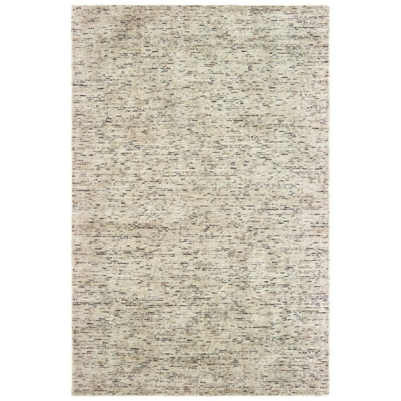 Oriental weavers Lucent Area Rug 45908 Ivory Banded Rows 8' x 10' Rectangle