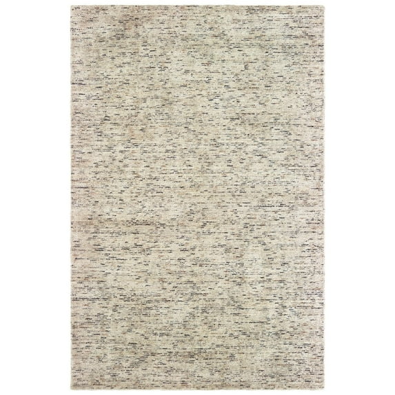 Oriental weavers Lucent Area Rug 45908 Ivory Banded Rows 8' x 10' Rectangle