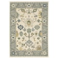 thumbnail image 1 of Oriental Weavers Lucca Wool Blend Area Rug - 846H1 - 2' x 6' - in Ivory/ Blue - Vintage Inspired, Wool Blend, Entryway, Hallway Runner Rug, 1 of 3