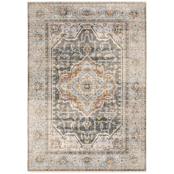 Oriental Weavers MAHARAJA Charcoal 6' 7 X 9' 6 Area Rug