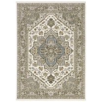 Oriental Weavers Maharaja Area Rug - 1144Y - 3'3" x 5' - in Ivory/ Gold - Vintage Inspired, Stain Resistant, Family and Pet Friendly , Entrway, Bedroom Rug