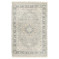 Oriental Weavers Malabar Hand-made Area Rug - 45302 - 8' x 10' - in Beige/ Grey - Vintage Inspired, Hand-Made Rugs, Dining, Living Room Rug