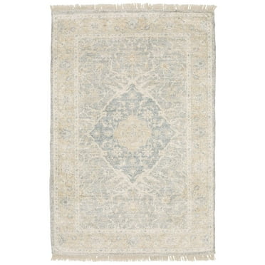 Oriental Weavers Malabar Hand-made Area Rug - 45307 - 5' x 8' - in Gray/ Beige - Vintage Inspired, Hand-Made Rugs, Bedroom, Office Rug