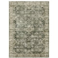 thumbnail image 1 of Oriental Weavers Malibu Washable Area Rug - MAL04 - 5' x 7' - in Green/ Beige - Vintage Inspired, Non-Slip, Stain Resitant, Ultra Low Pile, Bedroom, Office Rug, 1 of 2