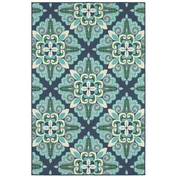 Oriental Weavers MERIDIAN Blue Area Rugs, 5' 3 X 7' 6