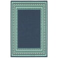 thumbnail image 1 of Oriental Weavers Meridian Indoor/Outdoor Rug - 9650B - 6'7" x 9'6" - in Navy/ Green - Vintage Inspired, Water, Stain and Fade Resistant, Hose Clean, Patio, Outdoor Living Area Rug, 1 of 2