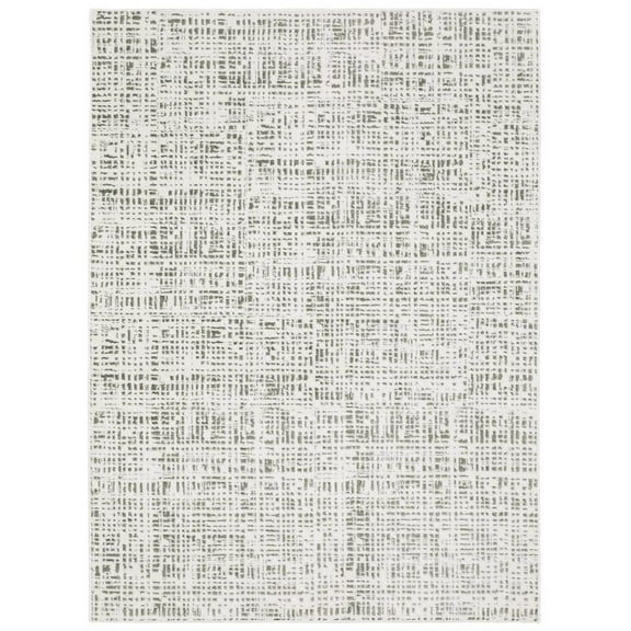 Oriental Weavers Montecito Area Rug - 5150W - 9'10" x 12'10" - in White/ Grey - Modern Style, Stain Resistant, Family and Pet Friendly , Family, Dining, Living Room Rug