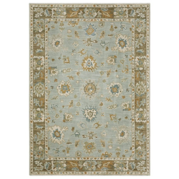 Oriental Weavers Maeve Area Rug - MAE06 - 2'3" x 7'6" - in Teal/ Rust - Vintage Inspired, Stain Resistant, Family and Pet Friendly , Entryway, Hallway Runner Rug