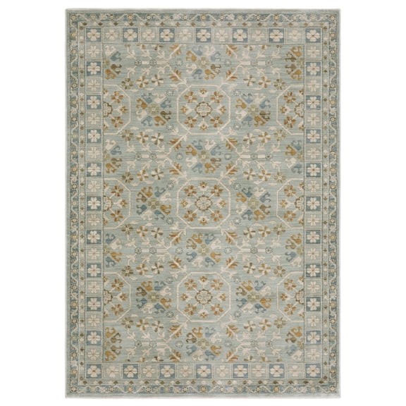 Sphinx Maeve Area Rug MAE14 Casual Blue Medallion Floral 9'10" X 12'10" Rectangle
