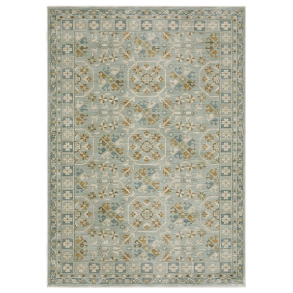 Oriental Weavers Maeve Area Rug - MAE14 - 9'10" x 12'10" - in Teal/ Blue - Vintage Inspired, Stain Resistant, Family and Pet Friendly , Family, Dining, Living Room Rug