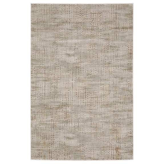 Oriental Weavers Mallory Area Rug - MAL10-6'7" x 9'6" - in Grey/Gold - Contemporary Style, Stain Resistant, Family and Pet Friendly, Dining, Living Room Rug